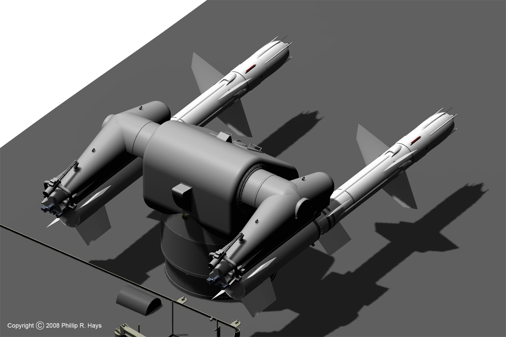 USS Oklahoma City CAD Model Weapons