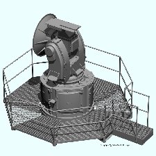 USS Oklahoma City CAD Model Radars and Directors